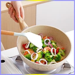 Quánh Bột Nhật Vân Đá Size 18cm Đáy Từ Dày Dặn, Nắp Kính Cường Lực, Chiên Xào Rán Đa Năng Tiện Lợi 5