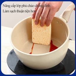 Quánh Bột Nhật Vân Đá Size 18cm Đáy Từ Dày Dặn, Nắp Kính Cường Lực, Chiên Xào Rán Đa Năng Tiện Lợi 8