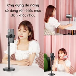 Giá Đỡ Điện Thoại Livestream Xem Phim Video JYoohome Đế Nặng, Đầu Xoay 360 Kẹp Điện Thoại Quay Phim 5
