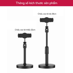 Giá Đỡ Điện Thoại Livestream Xem Phim Video JYoohome Đế Nặng, Đầu Xoay 360 Kẹp Điện Thoại Quay Phim 6