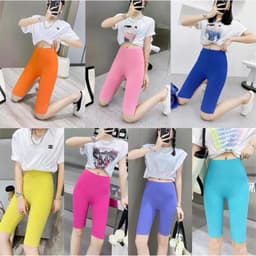 Quần legging đùi nhiều màu- Biker Short Hot có Bigsize 80kg 3