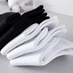 Sét 10 đôi Tất  trắng đen nam nữ cổ cao cổ trung cổ ngắn chất liệu cotton 9