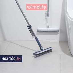 Cây Chà Sàn Nhà Tắm Đa Năng 2 trong 1 Kèm Gạt Nước Tay Cầm Dài 1