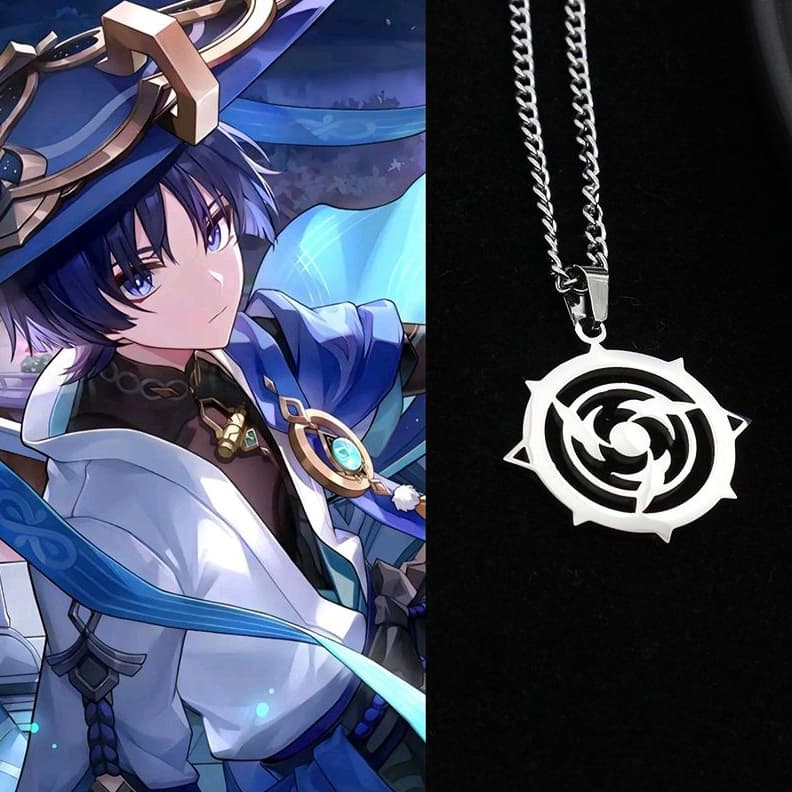 Vòng cổ SCARAMOUCHE GENSHIN IMPACT dây chuyền cosplay Wanderer game phụ kiện titan unisex thời trang