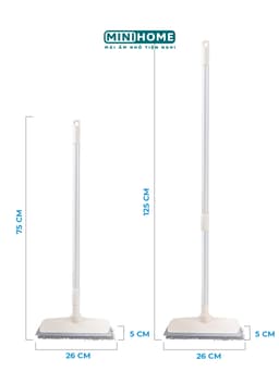 Cây quét sàn nhà tắm PTLUXURY đa năng 2 trong 1 chổi cọ nhà vệ sinh và gạt nước chổi gạt nước cán dài 125 cm 10