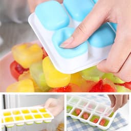 Khay Làm Đá Silicon 14 Ô Có Nắp Đậy. làm thach 14 ô có nắp Khay làm đá có nắp đậy 5