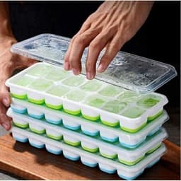 Khay Làm Đá Silicon 14 Ô Có Nắp Đậy. làm thach 14 ô có nắp Khay làm đá có nắp đậy 7