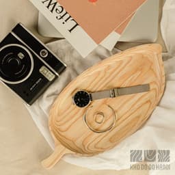 Khay Gỗ Đựng Đồ Ăn, Decor Trang Trí Đĩa Gỗ Thớt Gỗ Chụp Ảnh Decor Kiểu Nhật - khodogohanoi 5