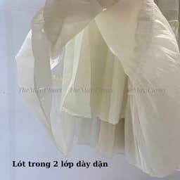 𝑨𝒏𝒏 𝑺𝒕𝒖𝒅𝒊𝒐 /Chân Váy Midi Nữ Dáng Dài Xòe Chất Voan Tơ 5 Tầng Viền Bèo Cạp Chun 2 Lớp Bồng Bềnh Siêu Tôn Dáng 7