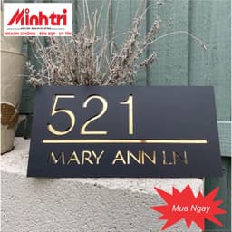 Bảng số nhà sang trọng mica kết hợp alu SANG TRỌNG 1