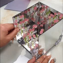 🔥(TÚI + THIỆP) Hộp đèn ngủ hoa TULIP HÌNH VUÔNG tặng người yêu 20/10 , Hoa Tulip 12cm TẶNG sinh nhật, Đèn HANDmade 6