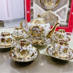 Bộ Ấm Tách Trà Hoàng Gia Cao Cấp Bộ 1 Bình Trà 6 Ly Kèm Đĩa Phong Cách Bắc Âu  M53 2