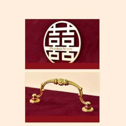 VALI NẠP TÀI NHUNG ĐÍNH CHARM CHỮ HỶ TRÒN - Hộp Đựng Sính Lễ Trang Sức Của Hồi Môn Khóa Gài Đóng Nắp Lễ Cưới Hỏi 4