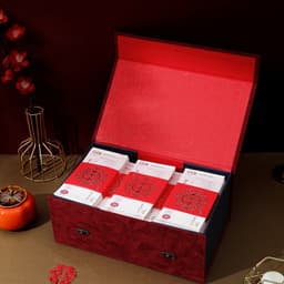 VALI NẠP TÀI NHUNG ĐÍNH CHARM CHỮ HỶ TRÒN - Hộp Đựng Sính Lễ Trang Sức Của Hồi Môn Khóa Gài Đóng Nắp Lễ Cưới Hỏi 5