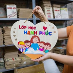 [23-29cm]  Bảng Gỗ Decor Trang Trí Lớp Học, Góc Học Tập, Mầm Non, Nhà Trường Treo Tường 6