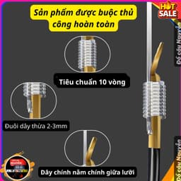 10 bộ thẻo câu cá buộc sẵn có ngạnh 3260 , thẻo câu đài buộc sẵn 3260 chuyên rô riếc chép 4