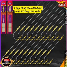 10 bộ thẻo câu cá buộc sẵn có ngạnh 3260 , thẻo câu đài buộc sẵn 3260 chuyên rô riếc chép 2