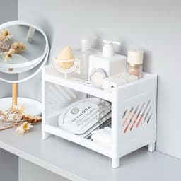 Kệ 2 tầng đa năng decor đựng đồ trang sức, mỹ phẩm, văn phòng phẩm, kệ nhà tắm Hàn Quốc 5