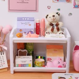 Kệ 2 tầng đa năng decor đựng đồ trang sức, mỹ phẩm, văn phòng phẩm, kệ nhà tắm Hàn Quốc 4