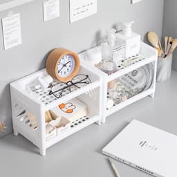 Kệ 2 tầng đa năng decor đựng đồ trang sức, mỹ phẩm, văn phòng phẩm, kệ nhà tắm Hàn Quốc 2