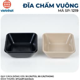 AMIZIN Combo 5, 10  Đĩa chấm phíp tròn vuông 2 ngăn, 3 ngăn Việt Nhật, đĩa đựng gia vị tròn vuông kiểu dáng AMIZIN 8