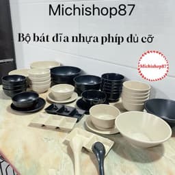 AMIZIN Combo 5, 10  Đĩa chấm phíp tròn vuông 2 ngăn, 3 ngăn Việt Nhật, đĩa đựng gia vị tròn vuông kiểu dáng AMIZIN 9