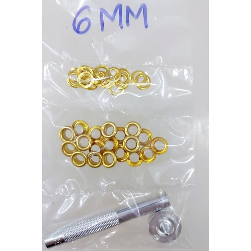 Combo bộ đóng khoen +20 khoen ore đồng thau không gỉ (màu ngẫu nhiên, có long đền) Đóng khoen áo quần,đồ thủ công