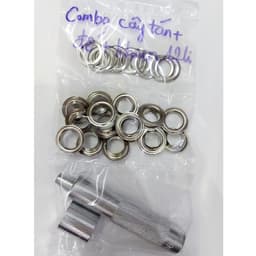Combo bộ đóng khoen +20 khoen ore đồng thau không gỉ (màu ngẫu nhiên, có long đền) Đóng khoen áo quần,đồ thủ công 5