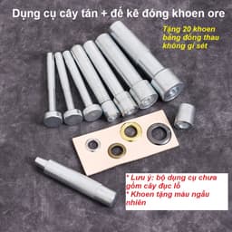 Combo bộ đóng khoen +20 khoen ore đồng thau không gỉ (màu ngẫu nhiên, có long đền) Đóng khoen áo quần,đồ thủ công 9