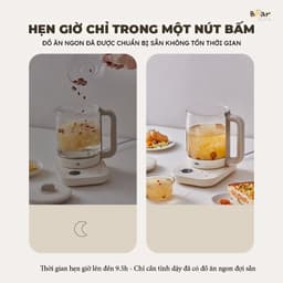 Máy Pha Trà BEAR SB-PT15K, Bình Thủy Tinh 1.5Lit - 1000w, 8 Chế Độ Nấu, Hàng Chính Hãng 5