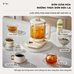 Máy Pha Trà BEAR SB-PT15K, Bình Thủy Tinh 1.5Lit - 1000w, 8 Chế Độ Nấu, Hàng Chính Hãng 8