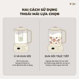 Máy Pha Trà BEAR SB-PT15K, Bình Thủy Tinh 1.5Lit - 1000w, 8 Chế Độ Nấu, Hàng Chính Hãng 9