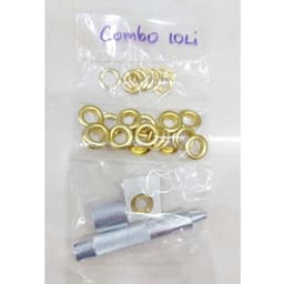 Combo bộ đóng khoen +20 khoen ore đồng thau không gỉ (màu ngẫu nhiên, có long đền) Đóng khoen áo quần,đồ thủ công 4