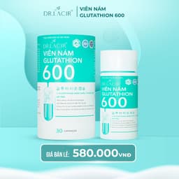 Viên Uống Glutathione 600 Drlacir Hộp 30 viên, Giúp trắng da, ngừa nám, nếp nhăn, cân bằng nội tiết tố nữ - davina 1