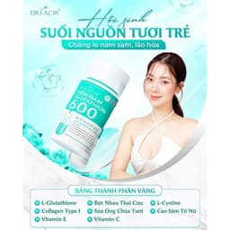 Viên Uống Glutathione 600 Drlacir Hộp 30 viên, Giúp trắng da, ngừa nám, nếp nhăn, cân bằng nội tiết tố nữ - davina 8