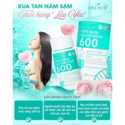 Viên Uống Glutathione 600 Drlacir Hộp 30 viên, Giúp trắng da, ngừa nám, nếp nhăn, cân bằng nội tiết tố nữ - davina 4