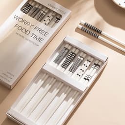 Set 5 đôi đũa gốm sứ cao cấp chịu nhiệt tốt họa tiết cực xinh kèm hộp sang xịn dùng trong gia đình hoặc làm quà tặng 9