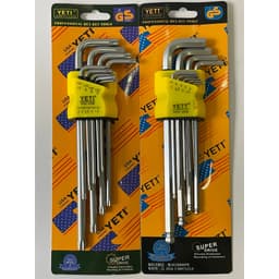 Bộ lục giác Yeti loại dài tiêu chuẩn đầu bi, đầu bông 9 món thép Chrome Vanadium siêu cứng, bền bỉ 2