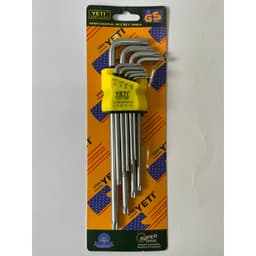 Bộ lục giác Yeti loại dài tiêu chuẩn đầu bi, đầu bông 9 món thép Chrome Vanadium siêu cứng, bền bỉ 5