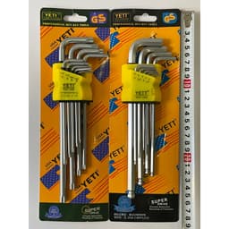 Bộ lục giác Yeti loại dài tiêu chuẩn đầu bi, đầu bông 9 món thép Chrome Vanadium siêu cứng, bền bỉ 1