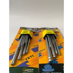 Bộ lục giác Yeti loại dài tiêu chuẩn đầu bi, đầu bông 9 món thép Chrome Vanadium siêu cứng, bền bỉ 3