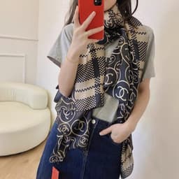 Khăn Choàng Lụa Cao Cấp, Khăn Quàng Cổ Choàng Vai Ban To 180*90 Họa Tiết Thanh Lịch Trẻ Trung k3 2