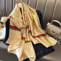 Khăn Choàng Lụa Cao Cấp, Khăn Quàng Cổ Choàng Vai Ban To 180*90 Họa Tiết Thanh Lịch Trẻ Trung k3 7