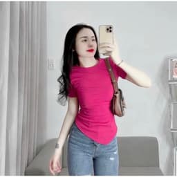 Áo Thun Tay Dài Nữ Bigsize Xoắn Trước LIMO Áo Thun Nữ Dài Tay 45-85Kg Ôm Body Dễ Thương MS085 Áo Kiểu Cổ V Xinh 8