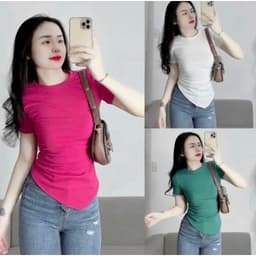 Áo Thun Tay Dài Nữ Bigsize Xoắn Trước LIMO Áo Thun Nữ Dài Tay 45-85Kg Ôm Body Dễ Thương MS085 Áo Kiểu Cổ V Xinh 9