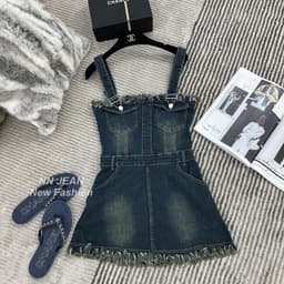 Váy bò yếm dáng ngắn, dài siêu xinh, yếm jeans hot hit có bigsize 7