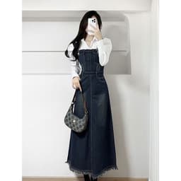 Váy bò yếm dáng ngắn, dài siêu xinh, yếm jeans hot hit có bigsize 8