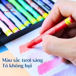 Bút Sáp Màu Queen 12/18/24 Màu Cho Bé | Tô Mượt Đều Màu Ít Bụi | An Toàn Chuẩn Mỹ & EU Cho Bé! 6