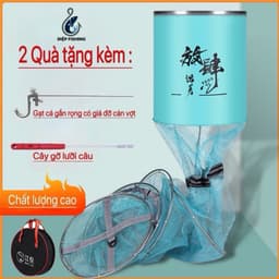 ( Tặng Gạt Cá + Gỡ Lưỡi ) Rọng cá FANGSI khung inox bền đẹp cao cấp, giỏ đựng cá đồ câu cá giá rẻ 1
