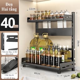 Kệ đựng gia vị nhà bếp HOMELOVE Kệ để hũ gia vị tiện dụng bằng thép carbon chống gỉ sét giúp nhà bếp gọn gàng 22 6